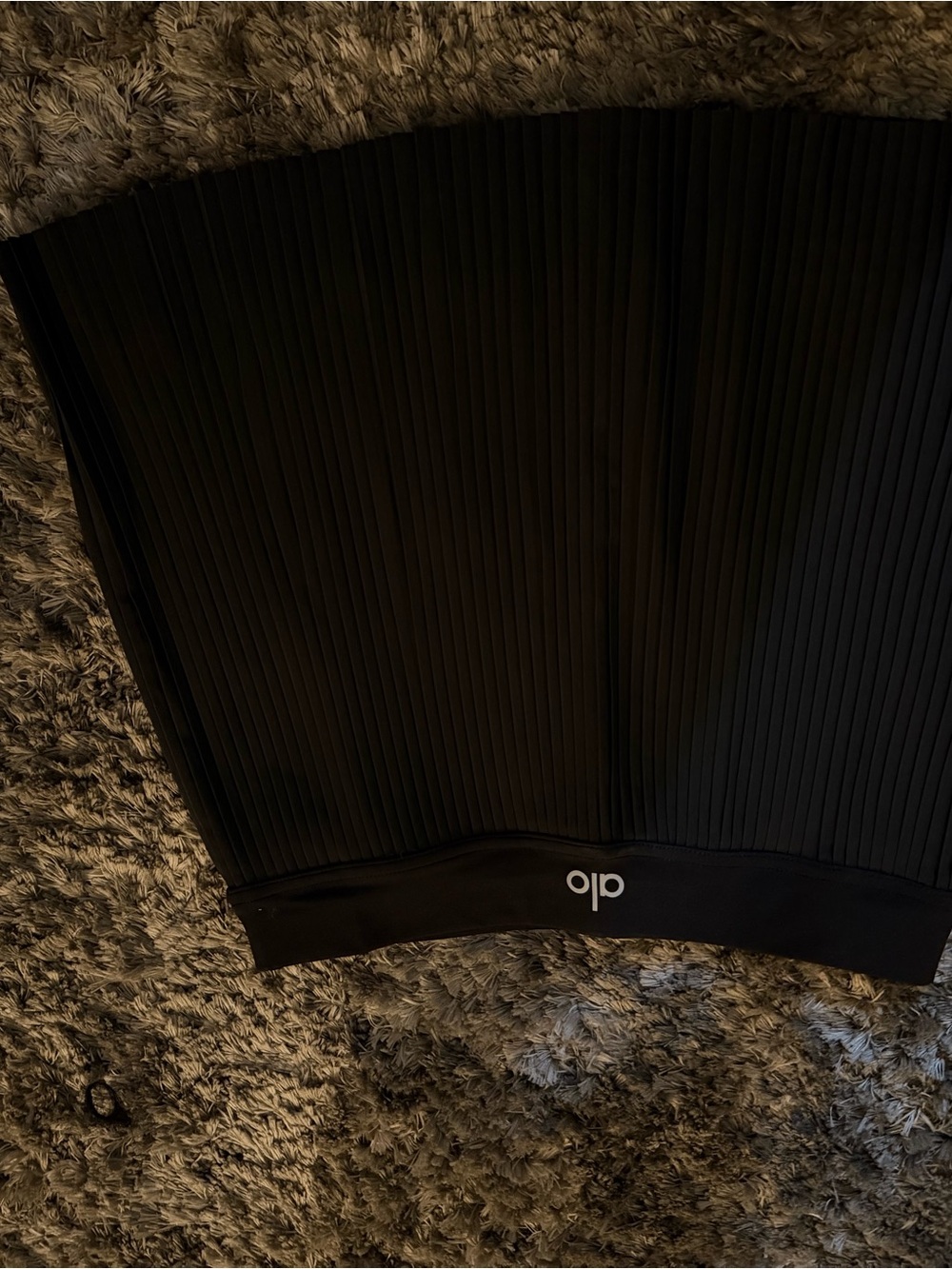ALO Yoga Black Ribbed Mini Skirt - Picture 2 of 2